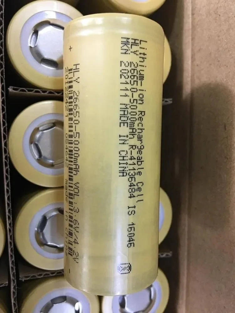 Rechargeable 26650 Li-ion Battery Cell Large Capacity 5000mAh 3.6V for EV and power tools
