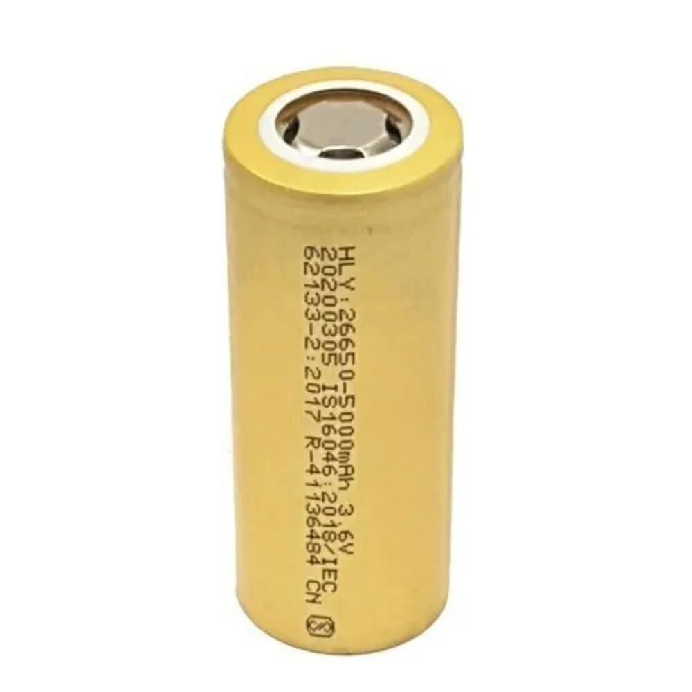 Rechargeable 26650 Li-ion Battery Cell Large Capacity 5000mAh 3.6V for EV and power tools