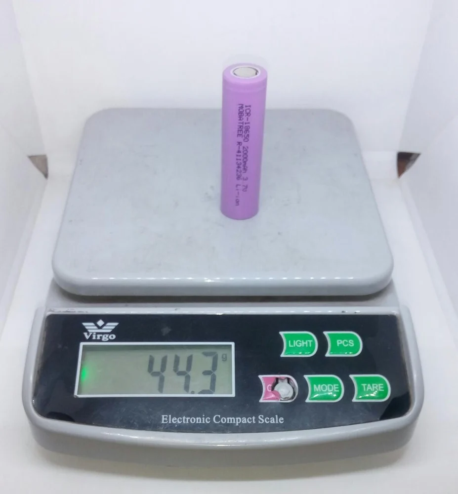 Lithium Ion Battery ICR18650 3.7V 100% original (2000 mAh)